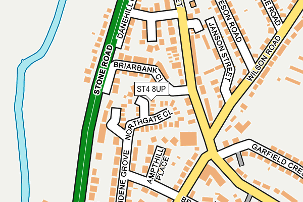 ST4 8UP map - OS OpenMap – Local (Ordnance Survey)