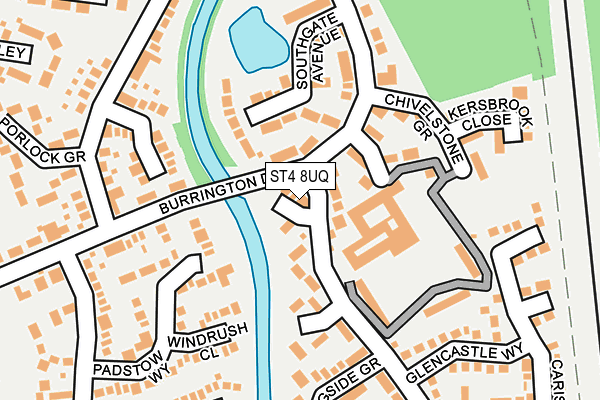 ST4 8UQ map - OS OpenMap – Local (Ordnance Survey)