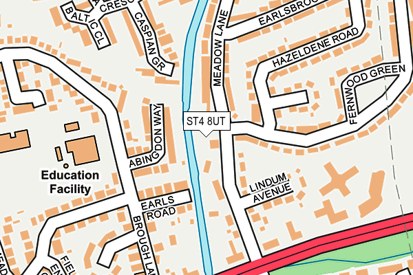 ST4 8UT map - OS OpenMap – Local (Ordnance Survey)