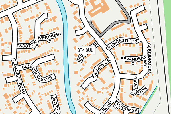 ST4 8UU map - OS OpenMap – Local (Ordnance Survey)