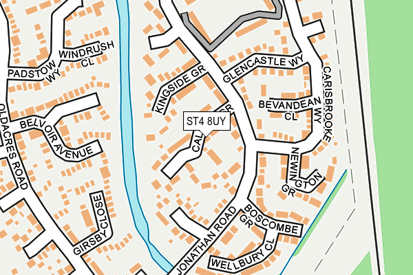 ST4 8UY map - OS OpenMap – Local (Ordnance Survey)