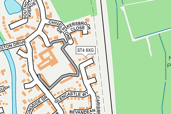 ST4 8XG map - OS OpenMap – Local (Ordnance Survey)