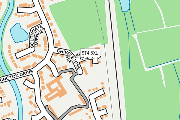 ST4 8XL map - OS OpenMap – Local (Ordnance Survey)