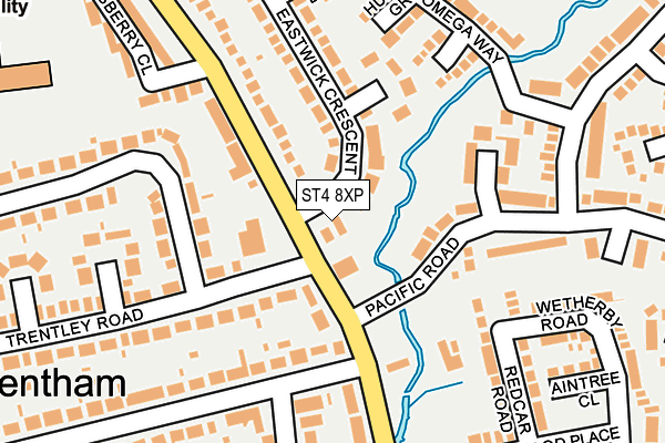 ST4 8XP map - OS OpenMap – Local (Ordnance Survey)