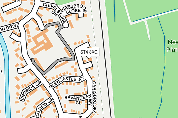 ST4 8XQ map - OS OpenMap – Local (Ordnance Survey)
