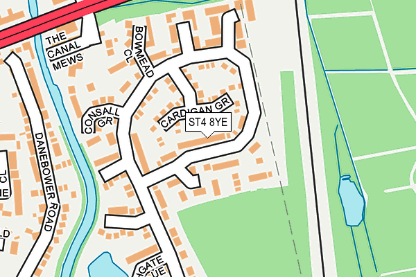 ST4 8YE map - OS OpenMap – Local (Ordnance Survey)