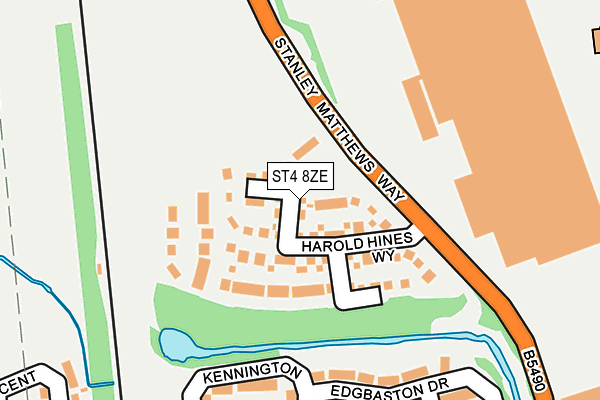 ST4 8ZE map - OS OpenMap – Local (Ordnance Survey)