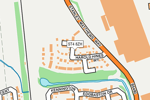 ST4 8ZH map - OS OpenMap – Local (Ordnance Survey)