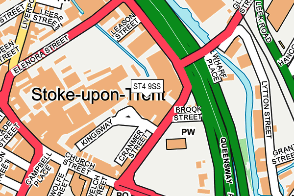 ST4 9SS map - OS OpenMap – Local (Ordnance Survey)