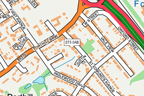 ST5 0AB map - OS OpenMap – Local (Ordnance Survey)