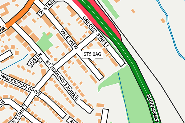 ST5 0AG map - OS OpenMap – Local (Ordnance Survey)