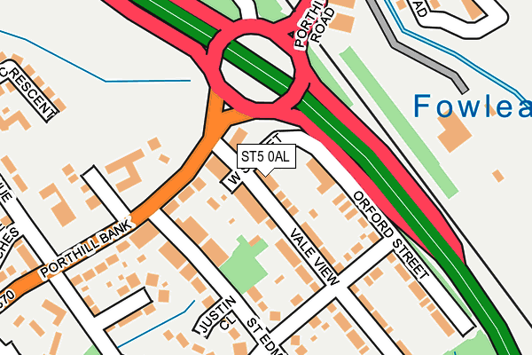 ST5 0AL map - OS OpenMap – Local (Ordnance Survey)