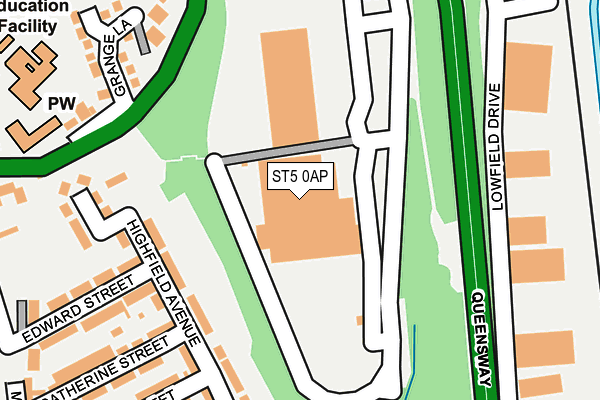 ST5 0AP map - OS OpenMap – Local (Ordnance Survey)