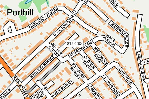 ST5 0DQ map - OS OpenMap – Local (Ordnance Survey)