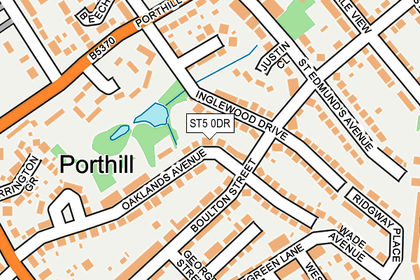ST5 0DR map - OS OpenMap – Local (Ordnance Survey)