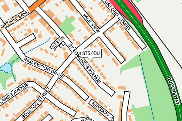 ST5 0DU map - OS OpenMap – Local (Ordnance Survey)