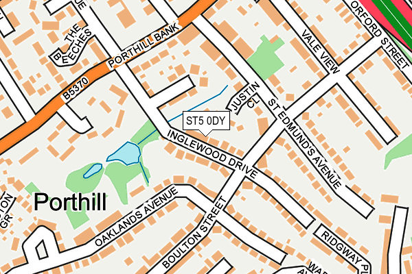 ST5 0DY map - OS OpenMap – Local (Ordnance Survey)