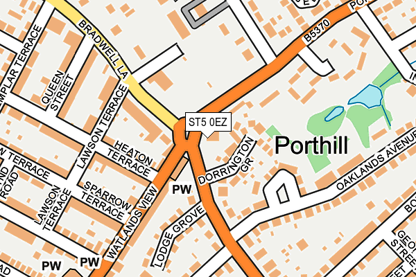 ST5 0EZ map - OS OpenMap – Local (Ordnance Survey)