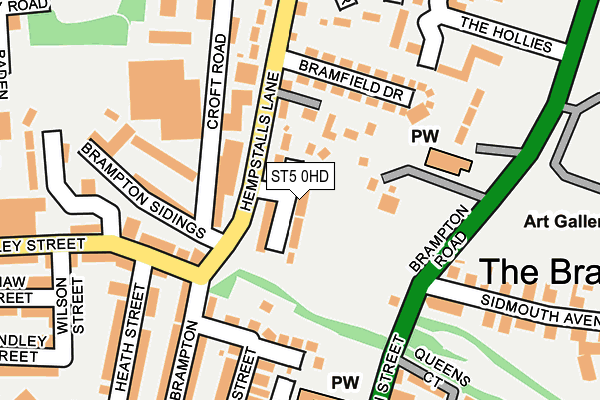 ST5 0HD map - OS OpenMap – Local (Ordnance Survey)