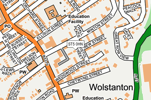 ST5 0HN map - OS OpenMap – Local (Ordnance Survey)