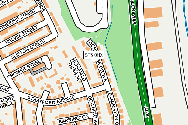 ST5 0HX map - OS OpenMap – Local (Ordnance Survey)