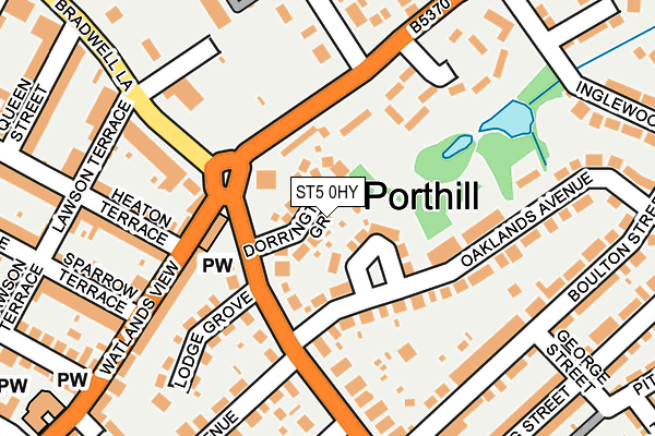 ST5 0HY map - OS OpenMap – Local (Ordnance Survey)