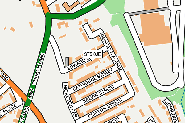 ST5 0JE map - OS OpenMap – Local (Ordnance Survey)