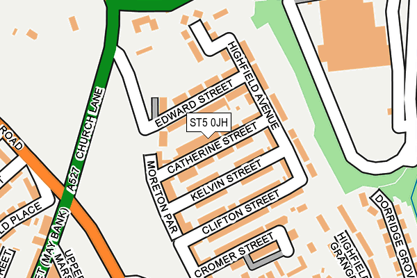 ST5 0JH map - OS OpenMap – Local (Ordnance Survey)