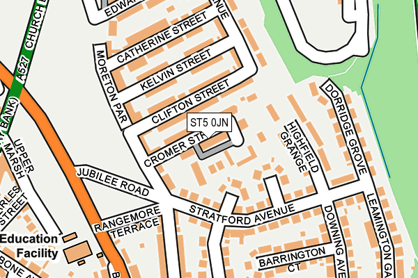ST5 0JN map - OS OpenMap – Local (Ordnance Survey)