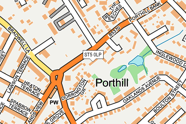 ST5 0LP map - OS OpenMap – Local (Ordnance Survey)