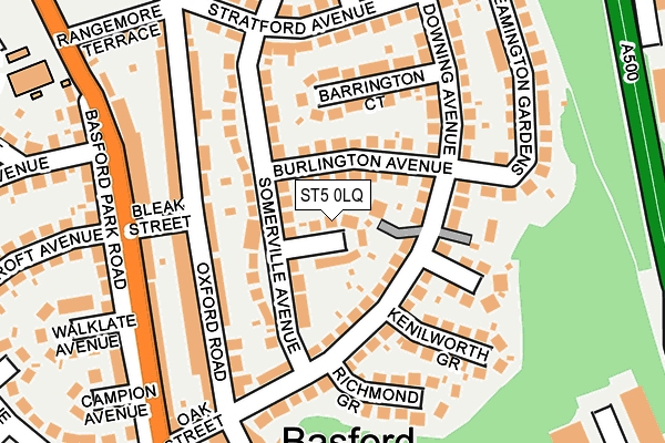 ST5 0LQ map - OS OpenMap – Local (Ordnance Survey)