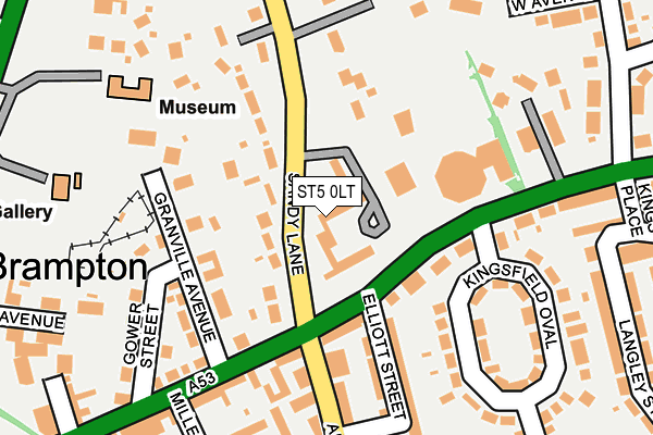 ST5 0LT map - OS OpenMap – Local (Ordnance Survey)