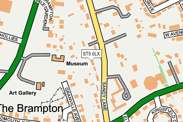 ST5 0LX map - OS OpenMap – Local (Ordnance Survey)