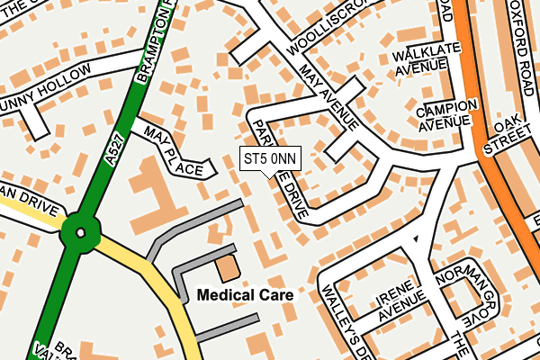 ST5 0NN map - OS OpenMap – Local (Ordnance Survey)