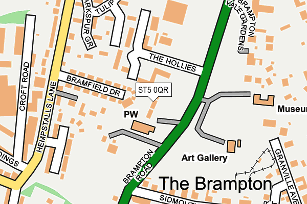 ST5 0QR map - OS OpenMap – Local (Ordnance Survey)