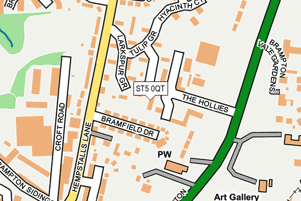 ST5 0QT map - OS OpenMap – Local (Ordnance Survey)