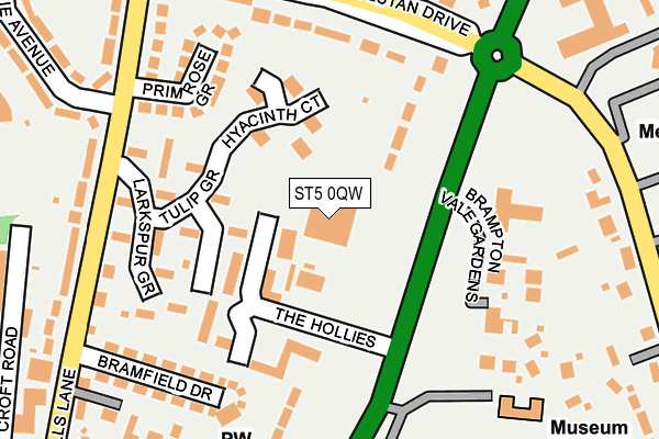 ST5 0QW map - OS OpenMap – Local (Ordnance Survey)