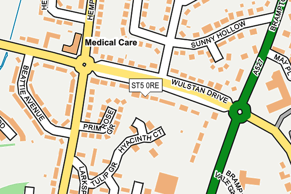 ST5 0RE map - OS OpenMap – Local (Ordnance Survey)