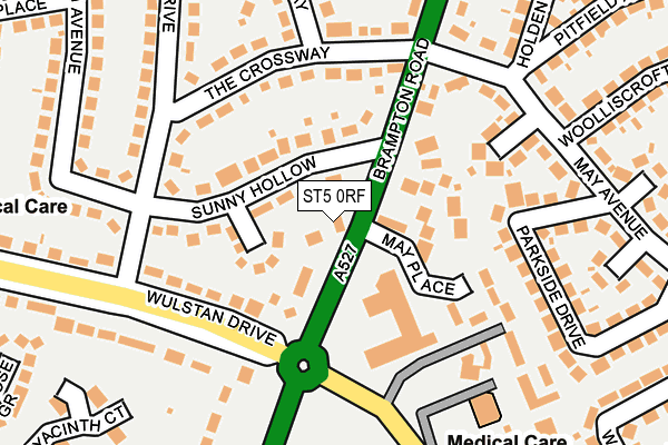 ST5 0RF map - OS OpenMap – Local (Ordnance Survey)