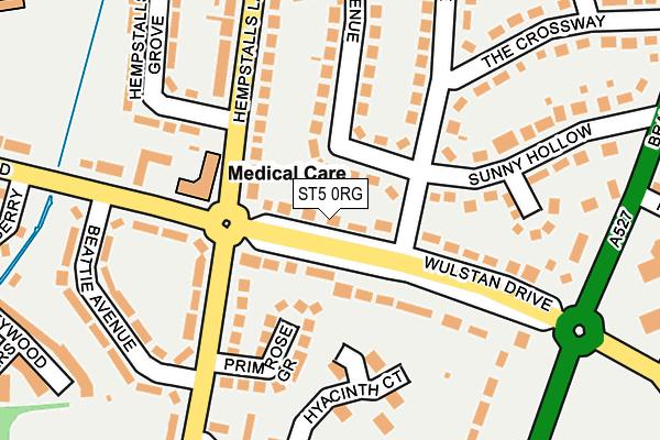 ST5 0RG map - OS OpenMap – Local (Ordnance Survey)