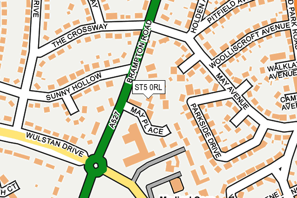 ST5 0RL map - OS OpenMap – Local (Ordnance Survey)