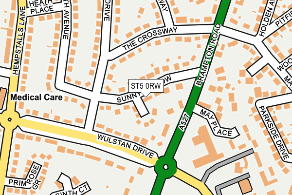 ST5 0RW map - OS OpenMap – Local (Ordnance Survey)