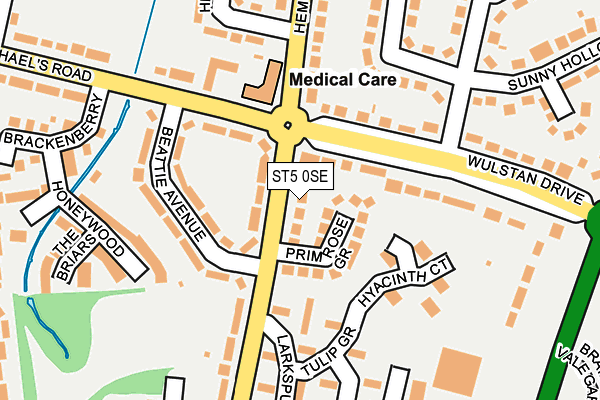 ST5 0SE map - OS OpenMap – Local (Ordnance Survey)