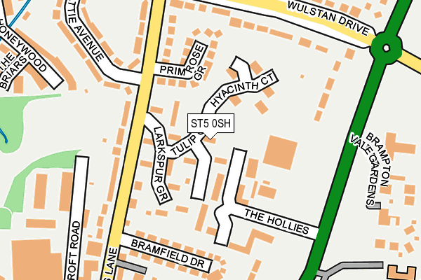 ST5 0SH map - OS OpenMap – Local (Ordnance Survey)