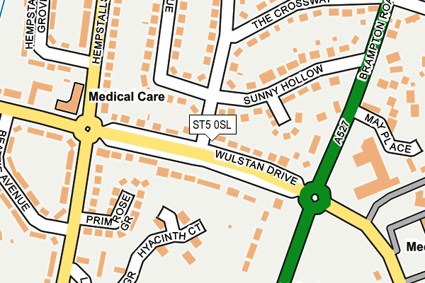 ST5 0SL map - OS OpenMap – Local (Ordnance Survey)