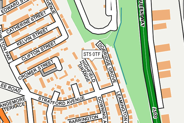 ST5 0TF map - OS OpenMap – Local (Ordnance Survey)