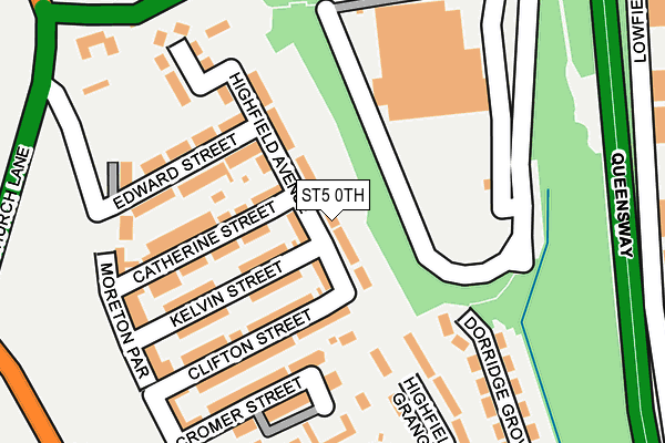 ST5 0TH map - OS OpenMap – Local (Ordnance Survey)