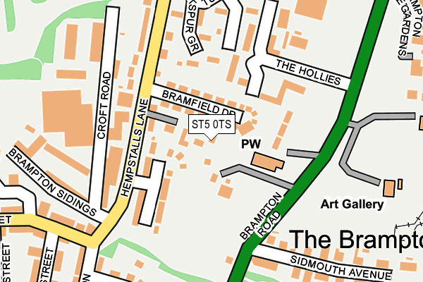 ST5 0TS map - OS OpenMap – Local (Ordnance Survey)