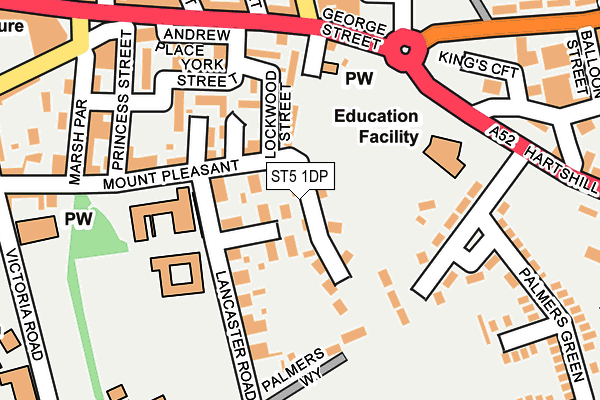 ST5 1DP map - OS OpenMap – Local (Ordnance Survey)