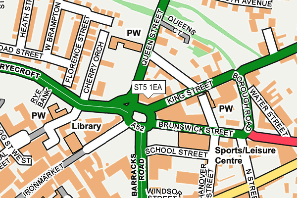 ST5 1EA map - OS OpenMap – Local (Ordnance Survey)